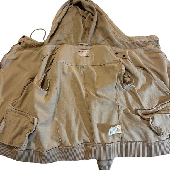 Free People Carmen Moto Jacket Beige Size Medium - Picture 2 of 14